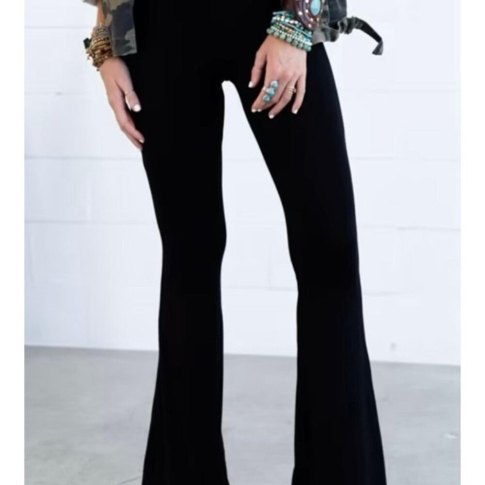 Three Bird Nest Black Flare Pants